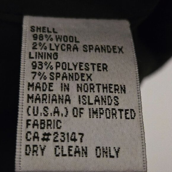 Talbots Vintage Black Stretch Wool Notch Collar Classic Blazer Size 12 - Picture 5 of 5
